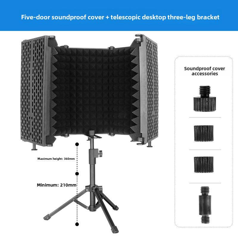 Soundproof Microphone Cover: Noise-Reducing Folding Windscreen for Studio Recording
