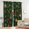 2pcs,Curtains Christmas Tree Bauble Star Swirl Fashionable Modern Curtains Yarn Curtains Holiday Ldeal for digital printing