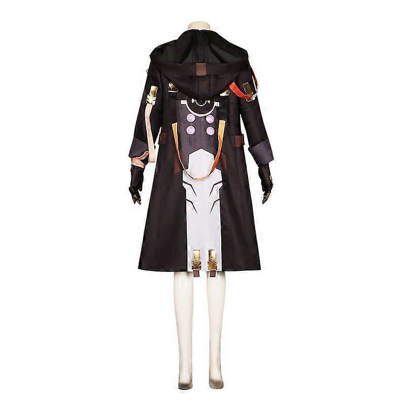 Honkai Star Rail Weibliche Protagonistin Cosplay Kostüm Kostümset Cosplay Outfit Anime Spiel-inspiriertes Kampfoutfit mit Mantel & Handschuhen mit detailliertem Zubehör