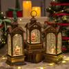 10.2 x 10.5 x 23.5cm Christmas Lantern Music Box Vintage Night Light Holiday Gift Tabletop Decoration