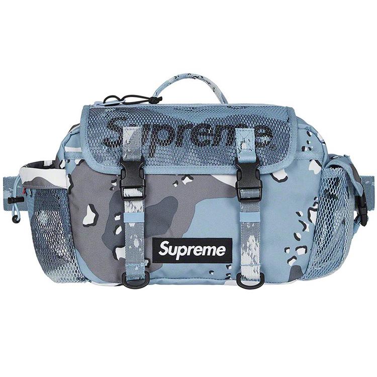 

Новая полиэстеровая сумка через плечо Supreme, сумка кроссбоди, поясная сумка, мужская сине-белая SUP-SS20-045 34.0*11.4*20.1CM