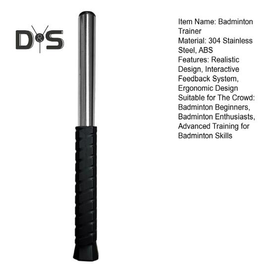 Badminton Swing Training Device Realistic Racket Handle Design Stainless Steel Construction Badminton Swing Trainer