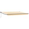 Retractable Awning Yellow and White 4 X 2 M Polyester and Metal
