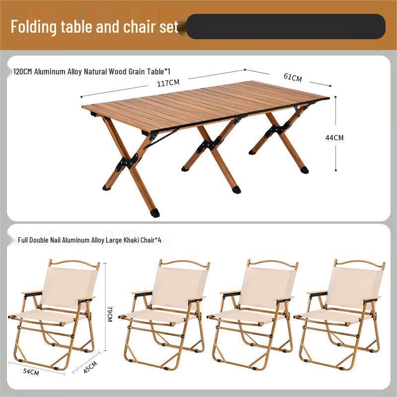 OEING Outdoor Folding Camping Picnic Table Set