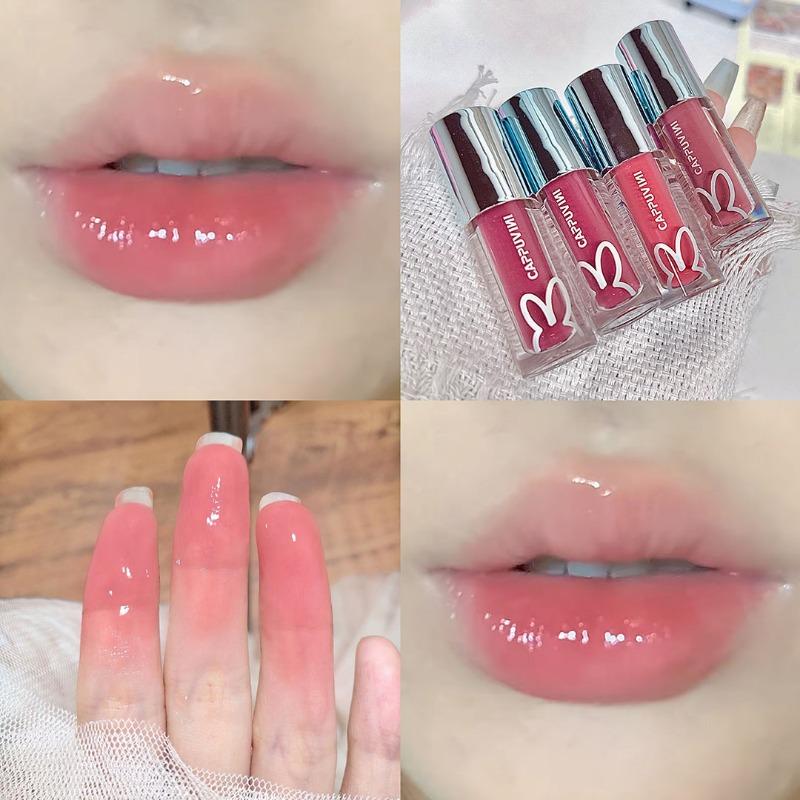 NEW Water Glazed Mirror Lip Gloss Makeup Crystal Jelly Moisturizing Lip Glaze Long Lasting Grape Color Liquid Lipstick Cosmetics