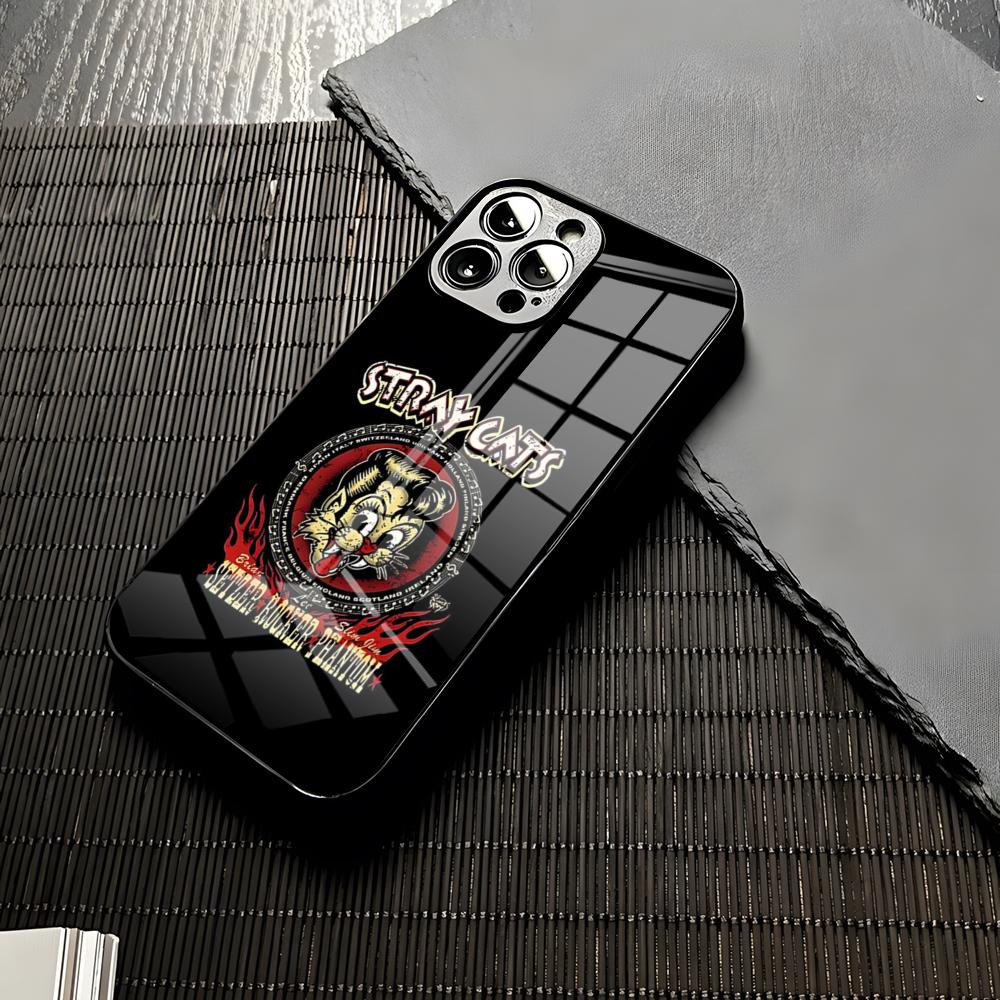 Stray Cats Rockabilly Slim Neu eingetroffen Handyhülle Für Iphone 16 15 13 12 Brandschutz 14 11 Pro Max Mini X Xr Xs 8 7 Puls 6