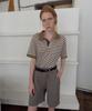 Nokeontencheu 354. Striped Polo Shirt _ Khaki Brown