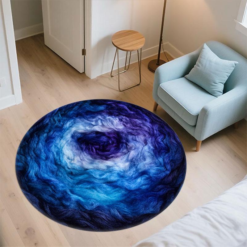 Purple Pattern Round rug,Carpet Rug for Living Room Bedroom Playroom ,Non-slip Floor Mat,Holiday Gifts and Birthday Gifts.