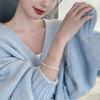Ladies Fashion Simple Personality Freshwater Pearl Two-piece Bracelet Chain Temperament Adjustable Bracelet