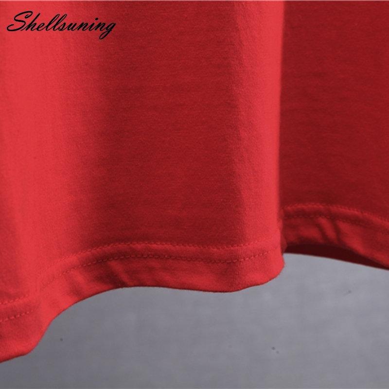 Shellsuning Cartoon Printing T-shirt Women Summer Fashion Casual Simple Short Sleeve 100% Cotton Soft Tees Female Oversized Basic Couple Tops