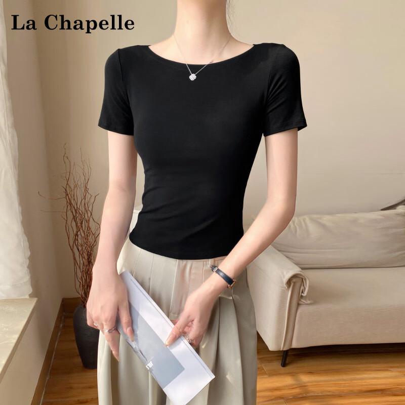 La Chapelle Women s Slim-Fit Off-Shoulder T-Shirt M