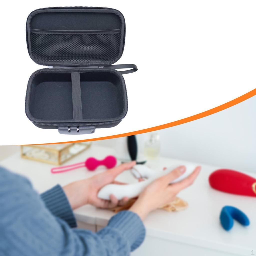Storage Case with Lock and Zipper, Organizer, for Private Toys Toy Password Box
