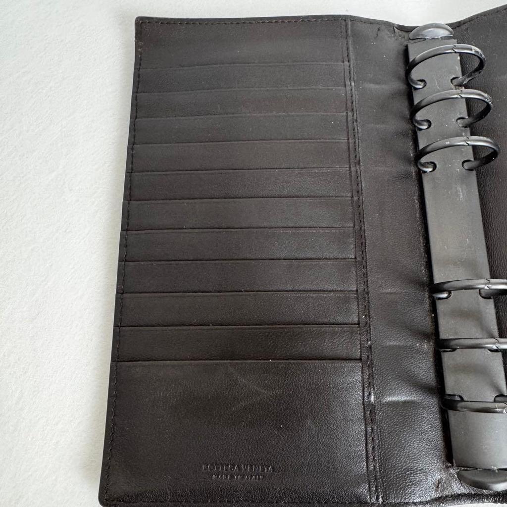 Used Bottega Veneta Intrecciato Dark Brown Leather System Planner
