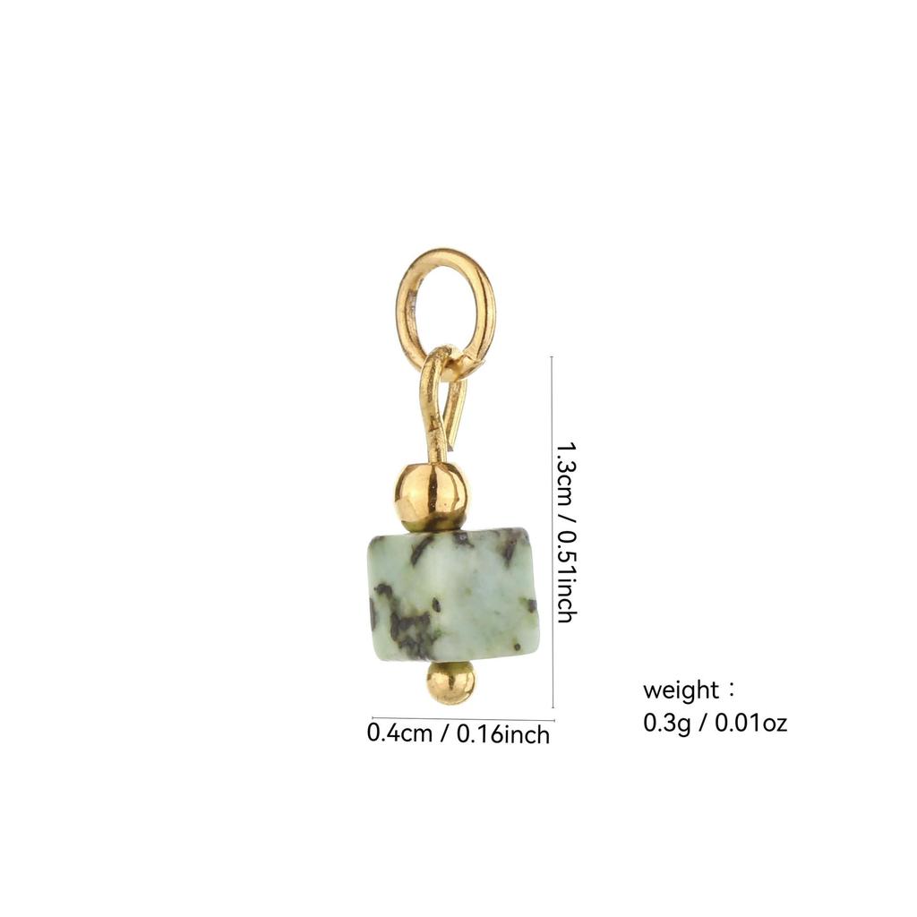 Handmade 18k Gold Electroplated Natural Stone Bead Earrings