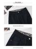 Autumn 2025 Women's High Waist Denim Blue Slim Wide-Leg Jeans with Draped Folded Hem