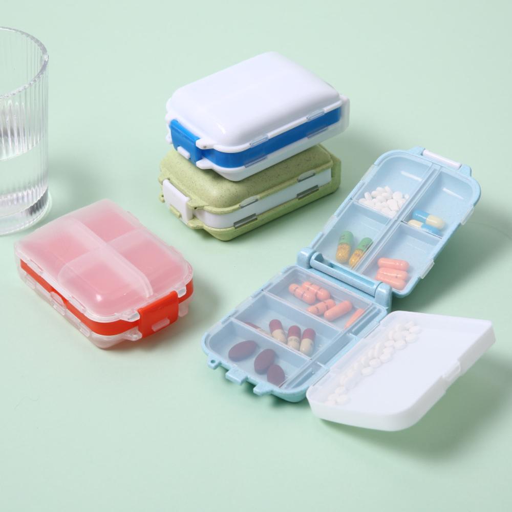 New Portable Weekly Pill Organizer 8 Grids Medicine Pill Box Small Travel Vitamin Cases Container Storage Tablet Fish Oils Tools