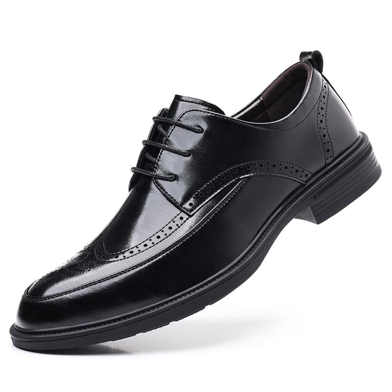 

New Business Men s Leather Shoes Classic British minimalist design DRESS Daily office work party Adult quality shoes New Hot 44
