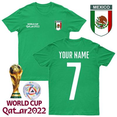 Maglietta Personalizzata Messico Calcio Nome Numero T-Shirt #WC