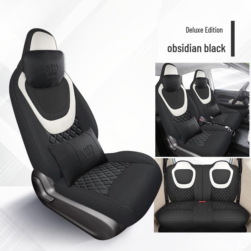 2024 Wuling 3rd Gen Macaron Cotton-Linen Car Seat Cushion, All-Season