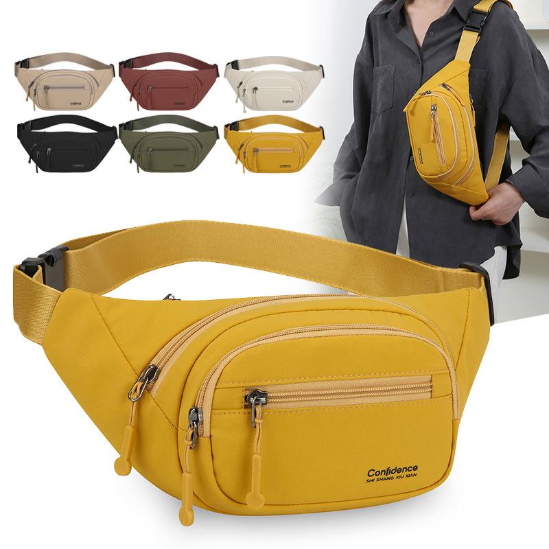 Women's Waist Bag Large Capacity Bag Sports Multifunctional Crossbody Bag Waterproof Mobile Phone Chest Bag