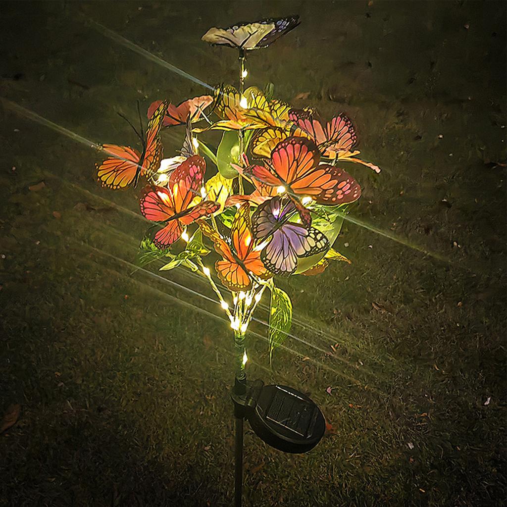Solar Lawn Lamp Decorative Butterfly Garden Lights Outdoor Landscape Pathway Light IP65 Waterproof Solar Powered Lights
