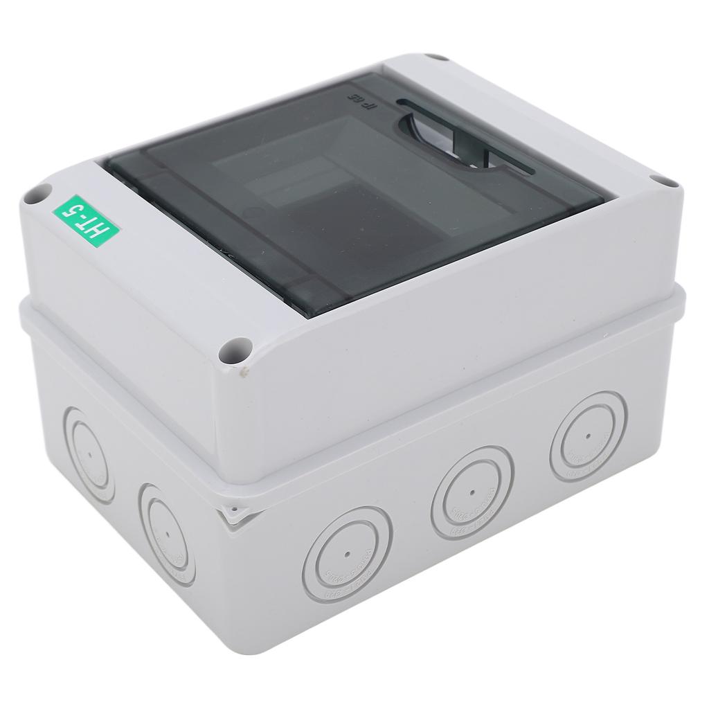 Circuit Breaker Box PC IP65 Waterproof 5 Way Transparent Cover Distribution Protection Box for Indoor Outdoor Use