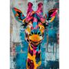 Abstrakter Graffiti Löwe Adler Wolf Tiger Buntes Tier Poster Druck Leinwandbild Wandkunst Bild für Wohnzimmer Heimdekoration