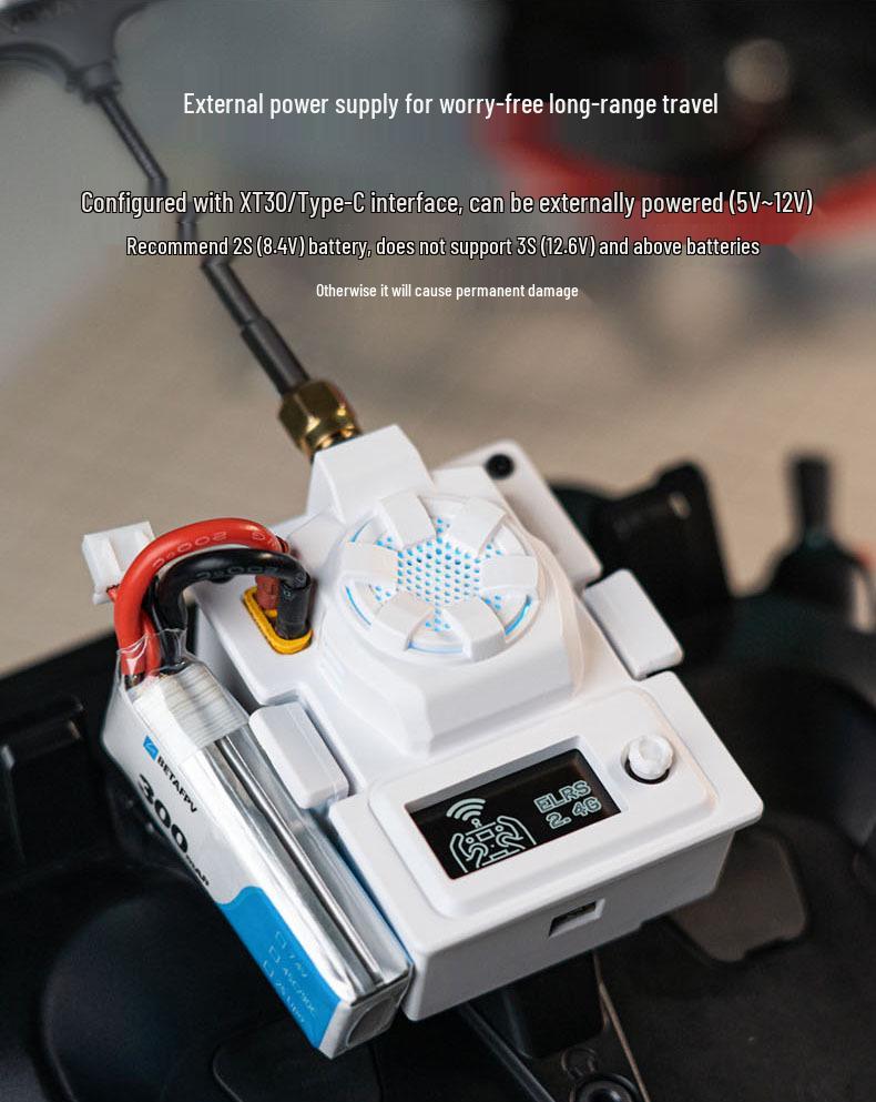 BETAFPV ELRS Micro Long-Range High-Frequency FPV Drone Signal Enhancer (2.4/915/868GHz Support)