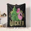 1Pc Magic Flannel Blanket, Soft And Comfortable, Casual Warm, Camping Travel, Christmas, Halloween Xmas Gift N14