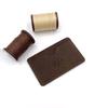 No Mas Vegetable Card Wallet Horizontal Brown