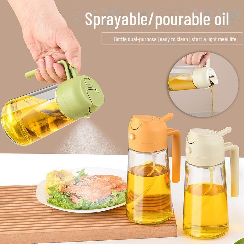 Dual-Purpose Glass Oil Sprayer for Cooking and Barbecue