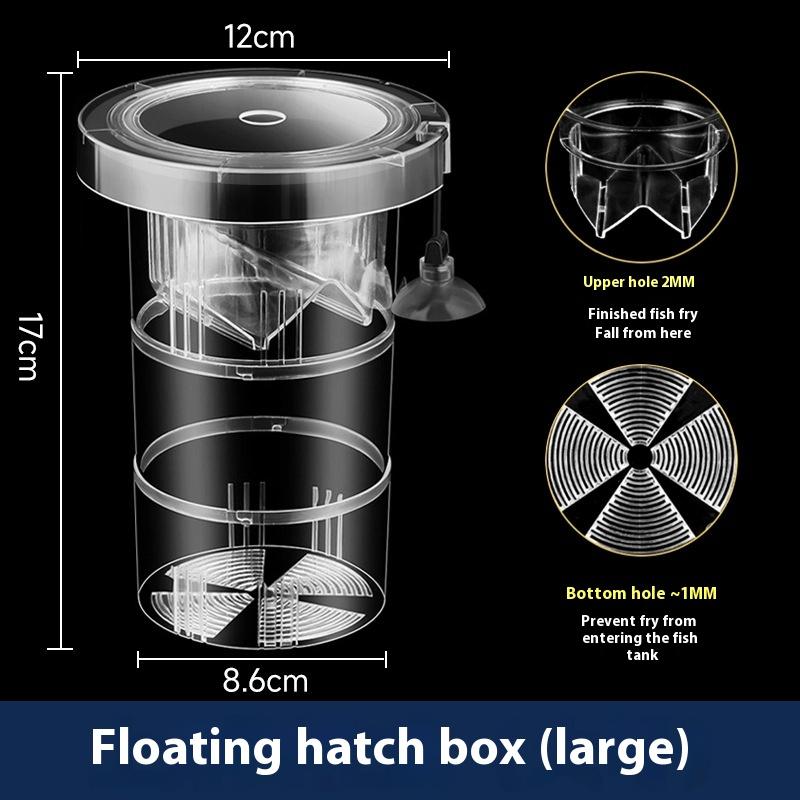 Floating Fish Breeding Isolation Box Aquarium Breeder Feeder Fish Tank Hatchery Incubator Fish Tank Transparent Incubator Box