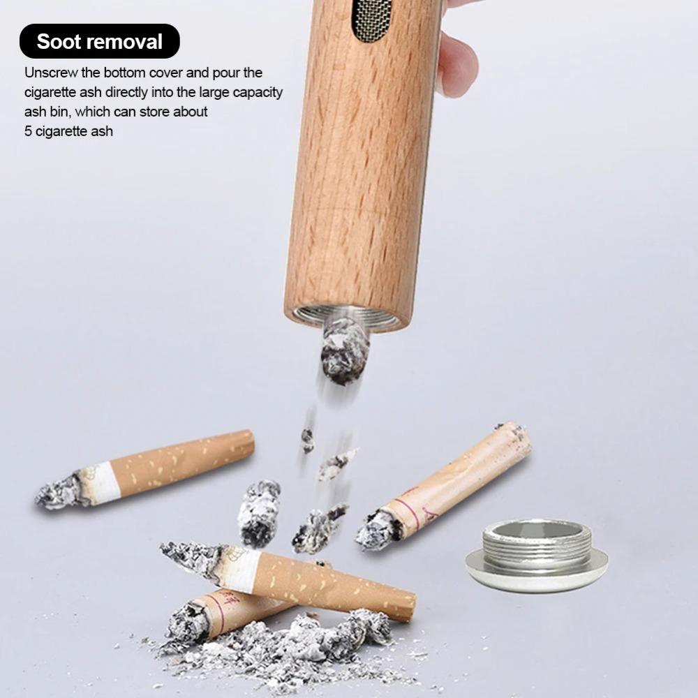 Mini Portable Ashtray Pocket Smokeless Anti-Ash Dust-Free Cigarette Cover Household Car Ashtray Indoor Cigar Smoking Accessories