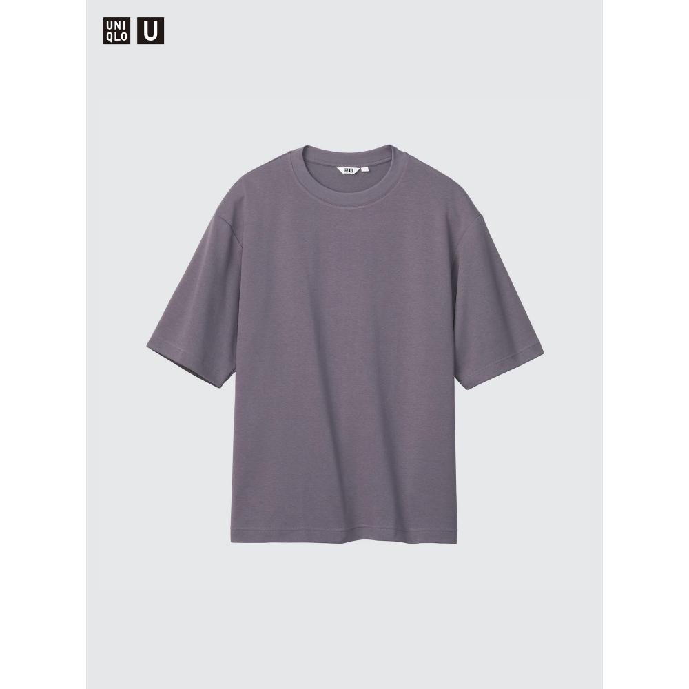 Uniqlo Airism CoTTon Oversized Tričko s kulatým výstřihem T