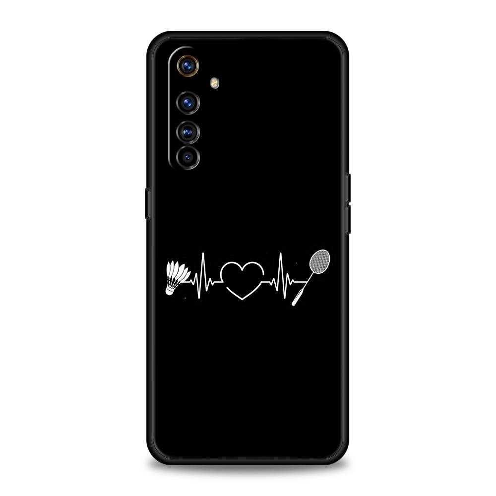 badminton Phone Case For Realme 13 12 10 9 8 7 GT3 GT5 GT2 Pro Plus 5G C21 C25 C35 GT Neo 2 3 3T 5 Cover