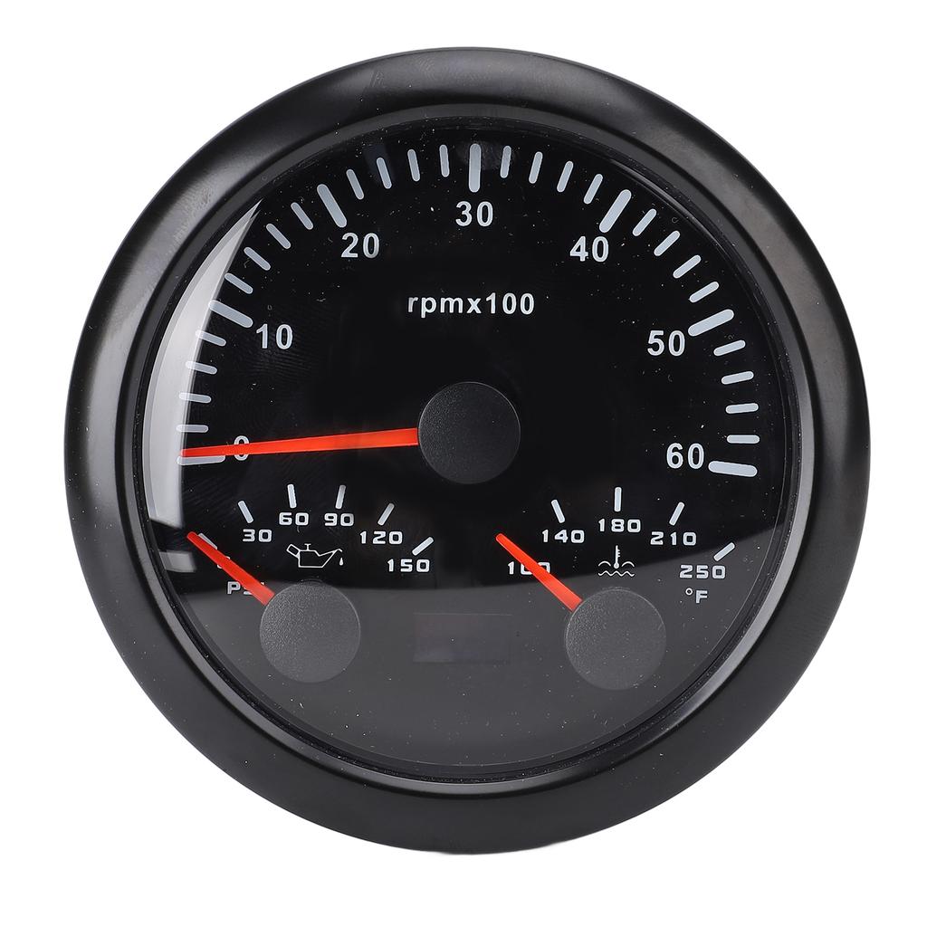 3 v 1 Elektrický tachometr Manometr tlaku oleje Teploměr vody 3 3 8in 6000rpm 0 až 150 PSI 100 až 250 Fahrenheita 7