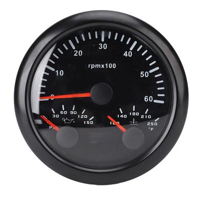 3 In 1 Electrical Tachometer Oil Pressure Gauge Water Temp Gauge 3 3 8in 6000rpm 0 To 150PSI 100 To 250 Fahrenheit  7