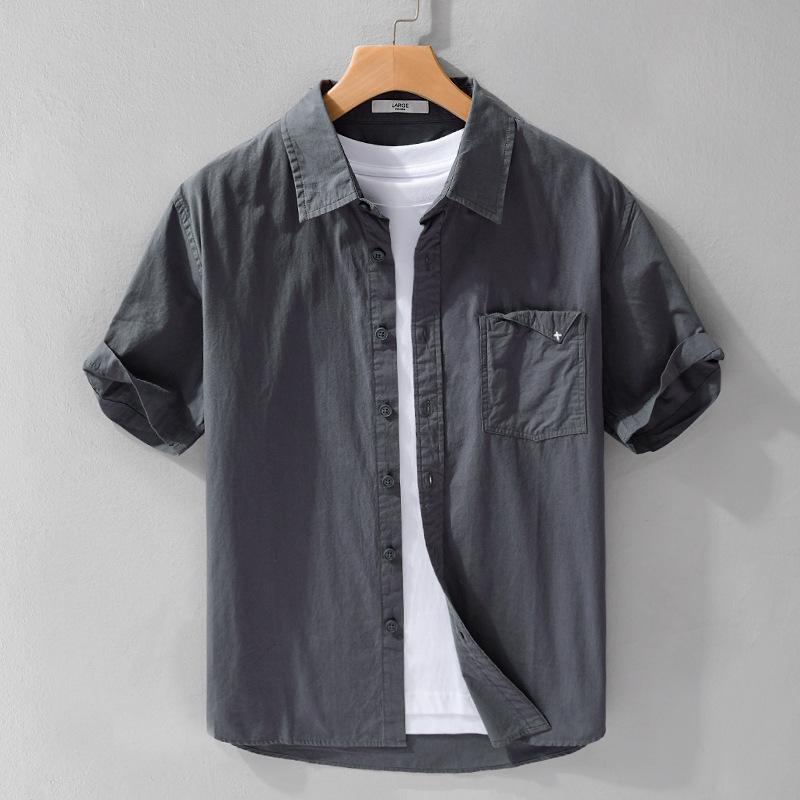 

Мужская модная летняя повседневная рубашка с коротким рукавом - Удобная и универсальная XL