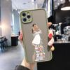 Book Girl Coffee Phone Case For IPhone 14 13 12 11 Mini Pro Max XS X Max XR 8 7 Plus SE 2022 Skin Color Phone Cover