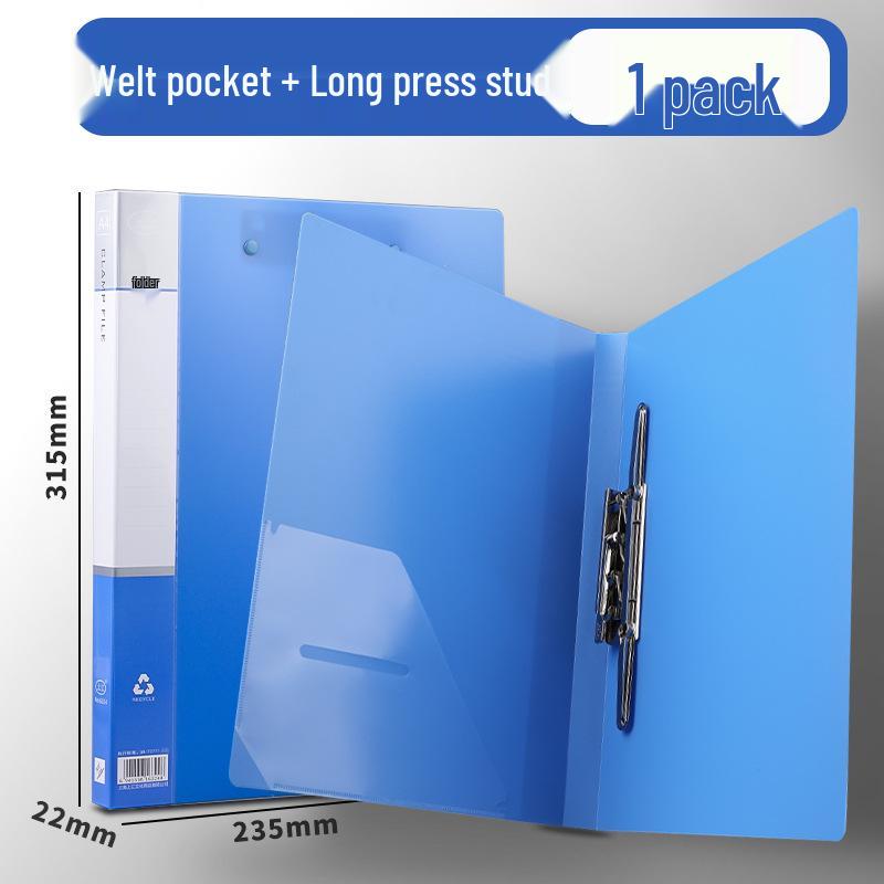 A4 Double Clip Document Folder - Thickened Archive, Office Supplies, Single & Double Strong Clips