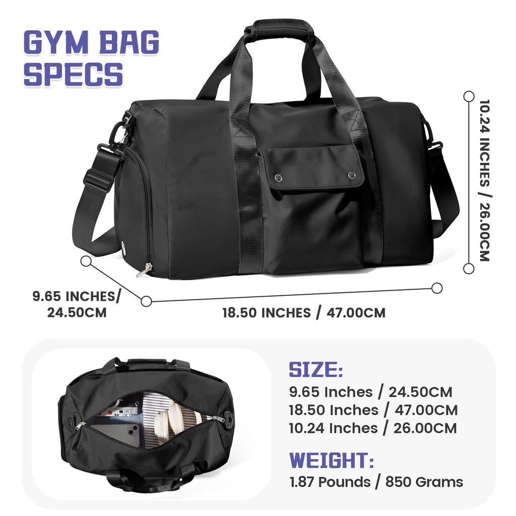 Outdoor Waterproof Gym Bags Swimming Fitness Bag Large Capacity Portable Tote Travel Bag, Handbag Travel Duffle Bag Shoulder Bag