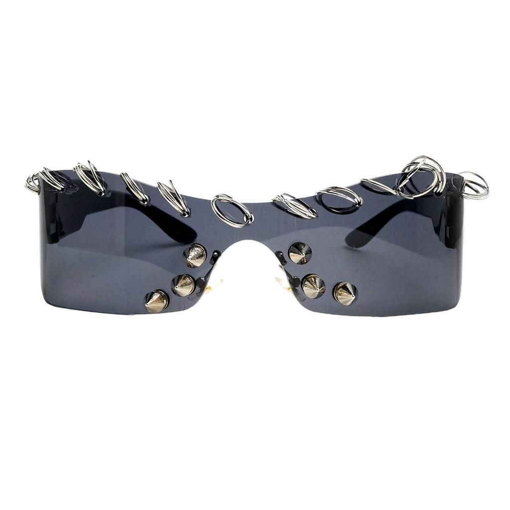 Punk Rivet Sunglasses Unisex Metal Studded Fashion Shades