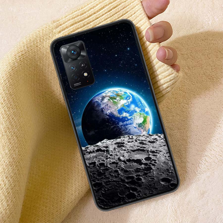 Erde, Sterne, Weltraum Handyhülle Für Redmi Note 13 14 15 Pro Plus 12 13C 12C 15C 9 10 10C 9T 9C 9A TPU Weiche Hülle Klare Handyhüllen