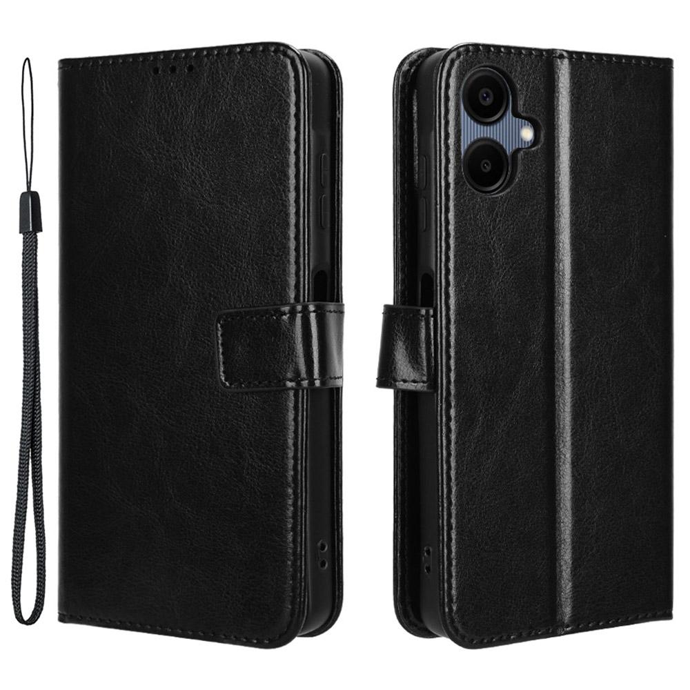 For Samsung Galaxy A06 4G/A06 5G Case Crazy Horse Texture PU Leather Phone Wallet Cover