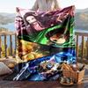 Manta de Franela Cálida, Manta Ligera y Acogedora de Demon Slayer Para Cama, Sofá y Uso Diario