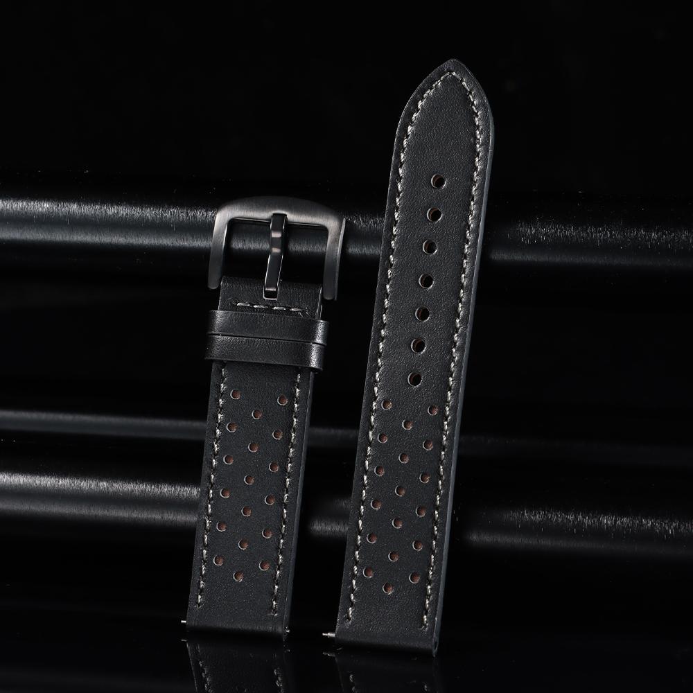 20mm 22mm Vintage Calfskin Strap Men Women Universal Cowhide WatchBand Breathable Bracelet Sport Wristbelt Accessory for Seiko