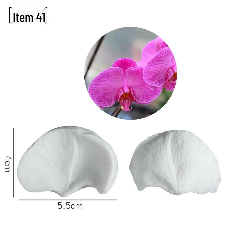 Blütenblatt Silikon Fondant Form Set - Lebensmittelqualität für Baum- und Blumenprägung.