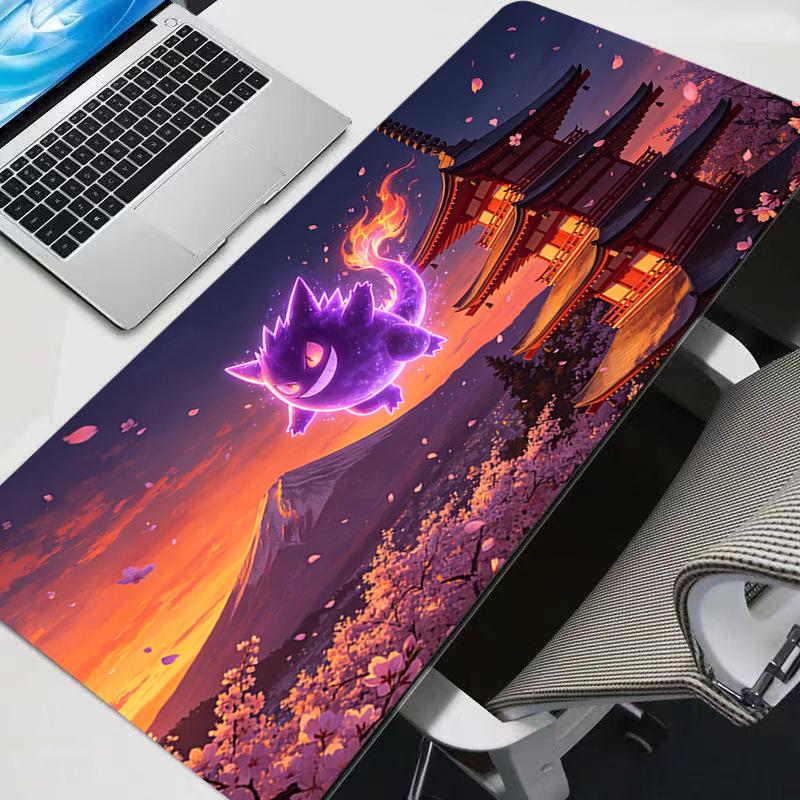 Computer Mouse Pad Gaming MousePad Large Mouse Pad Gamer Keyboard Pad Gengar Pikachu Sakura Pagoda Rug PC Desk Mat Tapis Souris