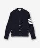 Thom Browne Wool 4-Bar V-Neck Cardigan - Navy / Fkc207A00014415
