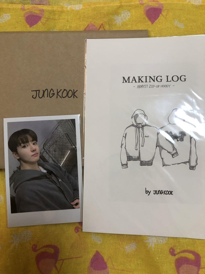 

[USED] JUNGKOOK ARMYST ZIP-UP HOODIE Log & Trading Card